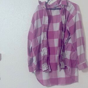 Pink and white long sleeve